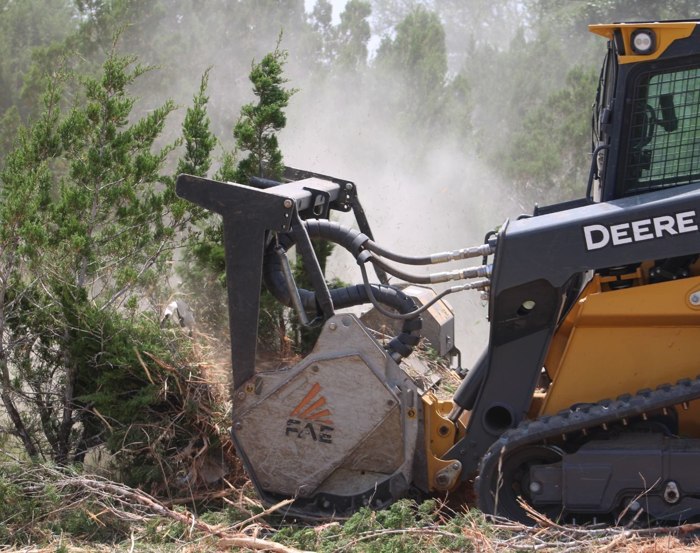 Cedar mulching near me in Driftwood, TX with eco-friendly clearing
