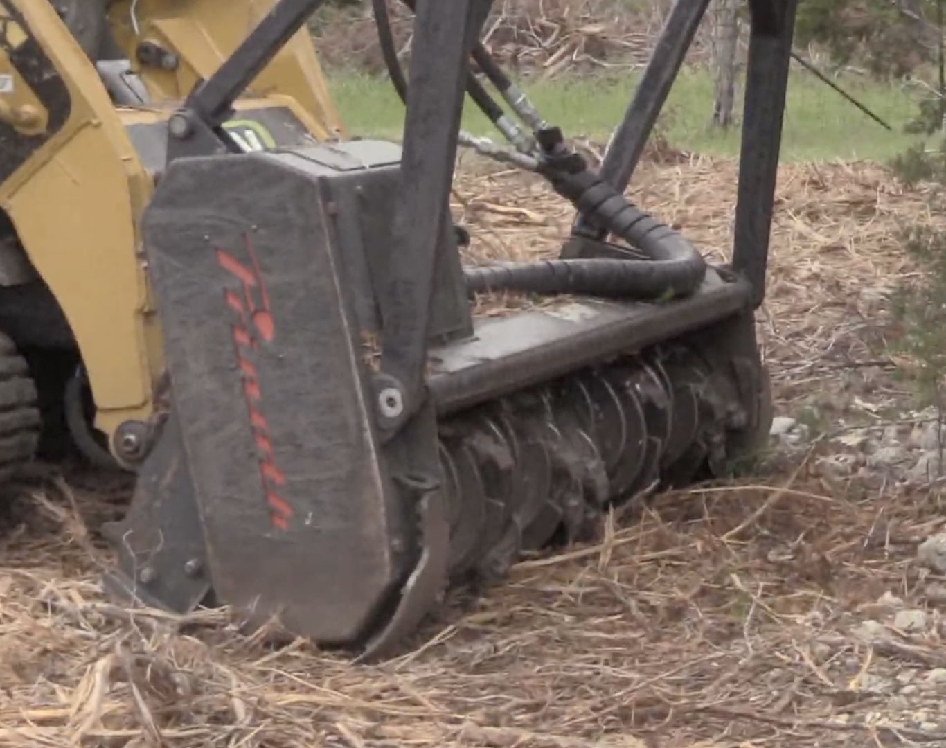 Ranch stump grinding in Luckenbach, TX property