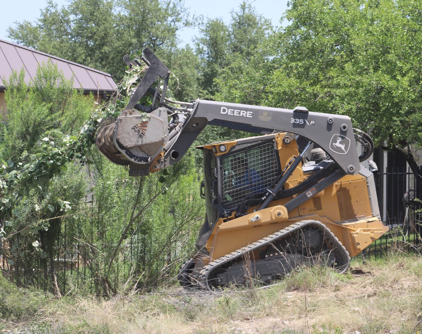 Selective cedar mulching in Driftwood, TX for scenic ranches